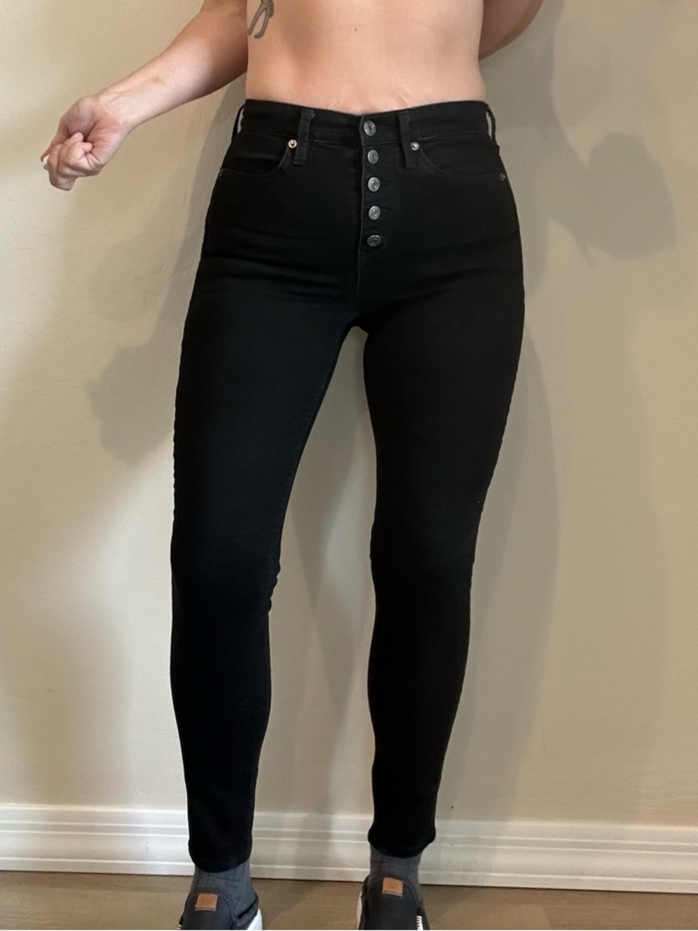 High-Rise Black Skinny Jeans for Women